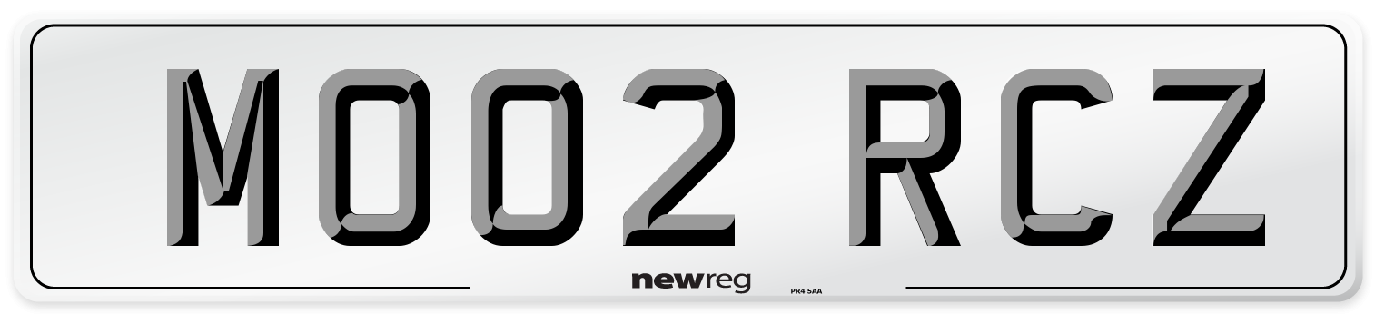 MO02 RCZ Number Plate from New Reg